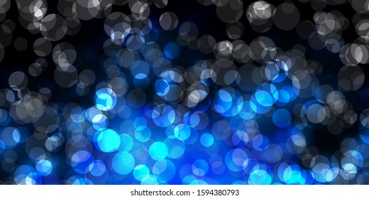 Dark BLUE vector texture with disks. Modern abstract illustration with colorful circle shapes. Pattern for wallpapers, curtains.