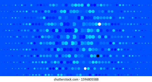 Dark BLUE vector texture with disks. Abstract decorative design in gradient style with bubbles. New template for a brand book.