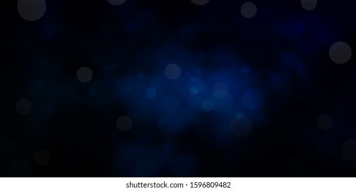 Dark BLUE vector texture with disks. Modern abstract illustration with colorful circle shapes. Pattern for business ads.