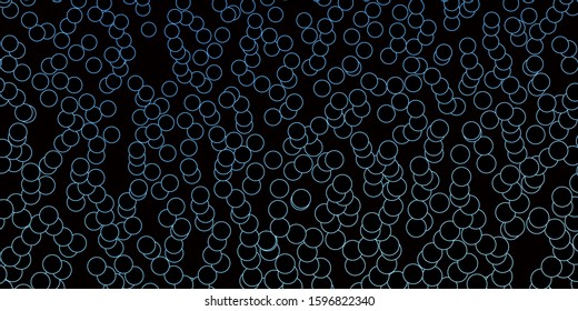 Dark BLUE vector texture with disks. Abstract illustration with colorful spots in nature style. Pattern for business ads.