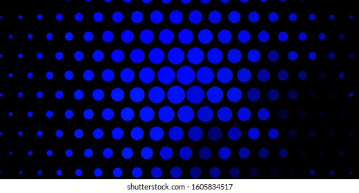 Dark BLUE vector texture with disks. Abstract colorful disks on simple gradient background. Design for your commercials.