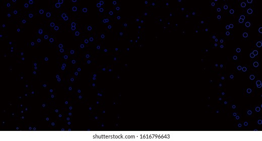 Dark BLUE vector texture with disks. Colorful illustration with gradient dots in nature style. Pattern for booklets, leaflets.