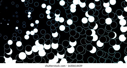 Dark BLUE vector texture with disks. Abstract illustration with colorful spots in nature style. Pattern for wallpapers, curtains.