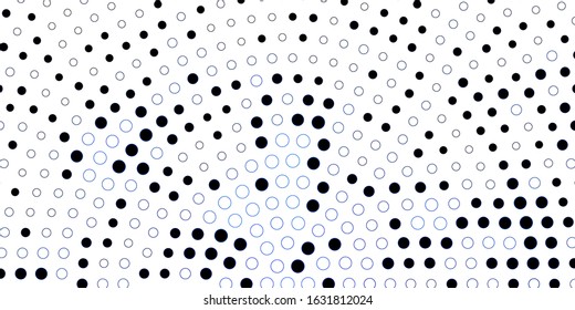 Dark BLUE vector texture with disks. Glitter abstract illustration with colorful drops. Pattern for business ads.
