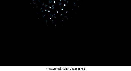 Dark BLUE vector texture with disks. Colorful illustration with gradient dots in nature style. Pattern for booklets, leaflets.