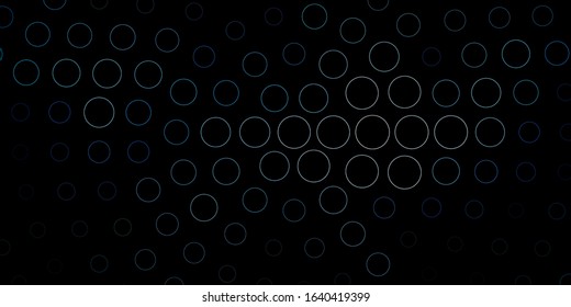 Dark BLUE vector texture with disks. Abstract colorful disks on simple gradient background. Design for your commercials.