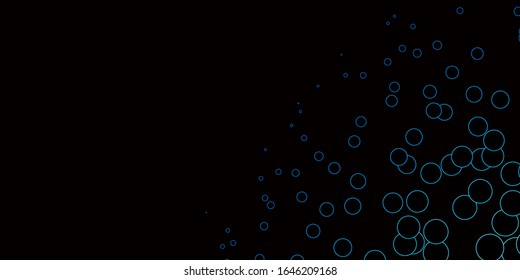 Dark BLUE vector texture with disks. Modern abstract illustration with colorful circle shapes. Pattern for booklets, leaflets.