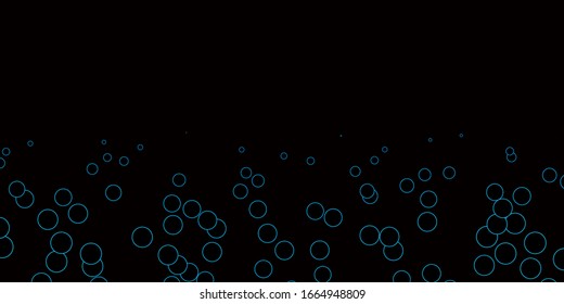 Dark BLUE vector texture with disks. Colorful illustration with gradient dots in nature style. Pattern for booklets, leaflets.