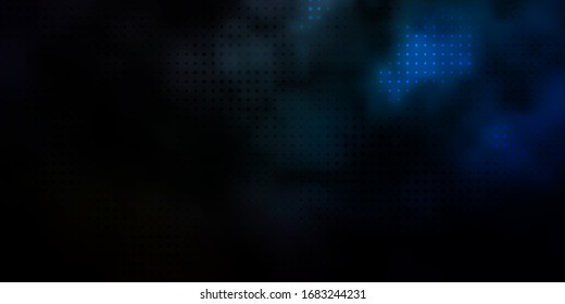 Dark BLUE vector texture with disks. Modern abstract illustration with colorful circle shapes. Pattern for booklets, leaflets.