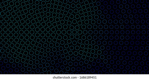 Dark BLUE vector texture with disks. Colorful illustration with gradient dots in nature style. New template for a brand book.