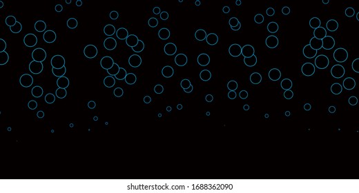 Dark BLUE vector texture with disks. Colorful illustration with gradient dots in nature style. Pattern for booklets, leaflets.