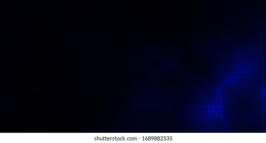 Dark BLUE vector texture with disks. Glitter abstract illustration with colorful drops. Design for posters, banners.