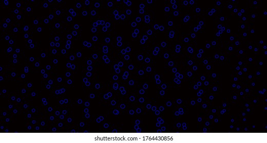 Dark BLUE vector texture with disks. Modern abstract illustration with colorful circle shapes. Pattern for business ads.