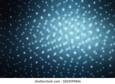 Textura de vector azul oscuro con discos. Diseño decorativo borroso en estilo abstracto con burbujas. Patrón de anuncios, folletos.