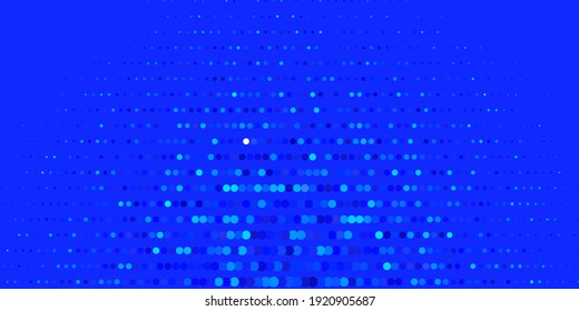 Dark BLUE vector texture with disks. Illustration with set of shining colorful abstract spheres. New template for a brand book.