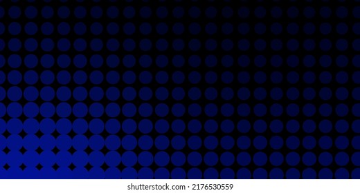 Dark BLUE vector texture with disks. Glitter abstract illustration with colorful drops. Pattern for wallpapers, curtains.