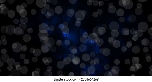 Dark BLUE vector texture with disks. Modern abstract illustration with colorful circle shapes. New template for a brand book.