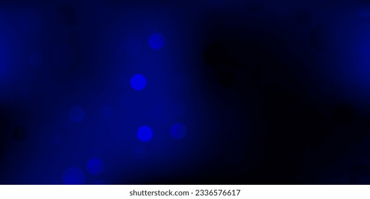 Dark blue vector texture with disks. Abstract illustration with colorful spots in nature style. Design for posters, banners.
