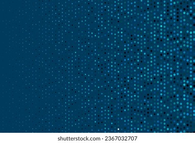 Textura de vector azul oscuro con discos. Diseño decorativo borroso en estilo abstracto con burbujas. Patrón para sitios web hermosos.