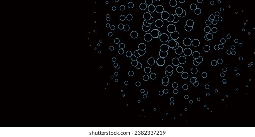Dark BLUE vector texture with disks. Glitter abstract illustration with colorful drops. New template for a brand book.