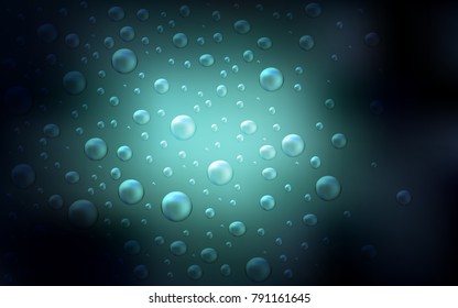 Dark BLUE vector texture with disks. Abstract illustration with colored bubbles in nature style. Beautiful design for your business natural advert.