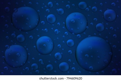 Dark BLUE vector texture with disks. Abstract illustration with colored bubbles in nature style. New design for ad, poster, banner of your website.