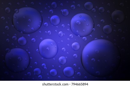 Dark BLUE vector texture with disks. Beautiful colored illustration with blurred circles in nature style. New design for ad, poster, banner of your website.