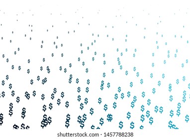 Dark BLUE vector texture with financial symbols. Shining colored illustration with USD signs. Best design for your ad, poster, banner of money.