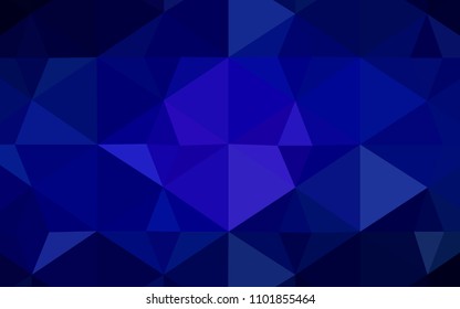 Dark BLUE vector texture with gradient triangles. Colorful abstract illustration with triangles. The best triangular design for your business.