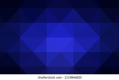 Dark BLUE vector texture with gradient triangles. A sample with polygonal shapes. A new texture for your web site.