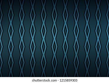 Dark BLUE vector texture with lines, rhombuses. Colorful lines, squares on abstract background with gradient. Pattern for websites, landing pages.