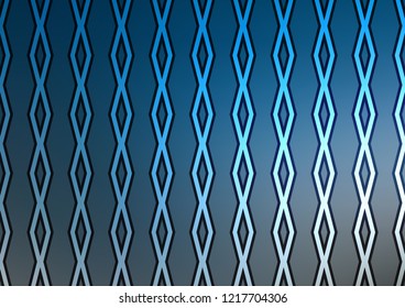 Dark BLUE vector texture with lines, rhombuses. Colorful decorative design in simple style with lines, rhombuses. Backdrop for TV commercials.
