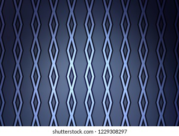 Dark BLUE vector texture with lines, rhombuses. Glitter abstract illustration with colorful lines, rhombuses. Backdrop for TV commercials.