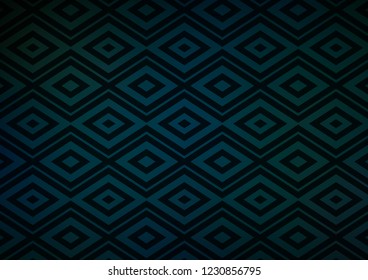 Dark BLUE vector texture with lines, rhombuses. Shining colorful illustration with lines, rectangles. Backdrop for TV commercials.