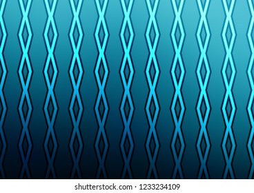 Dark BLUE vector texture with lines, rhombuses. Shining colorful illustration with lines, rectangles. Best design for your ad, poster, banner.