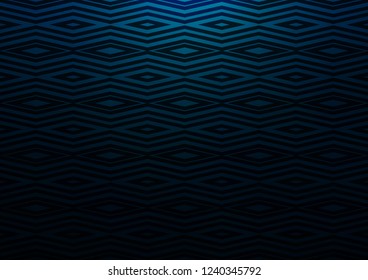 Dark BLUE vector texture with lines, rhombuses. Modern geometric abstract illustration with lines, squares. Best design for your ad, poster, banner.