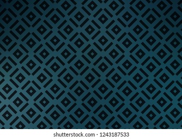 Dark BLUE vector texture with lines, rhombuses. Shining colorful illustration with lines, rectangles. Best design for your ad, poster, banner.