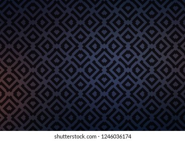 Dark BLUE vector texture with lines, rhombuses. Colorful illustration with lines, cubes on abstract template. Pattern for business booklets, leaflets.