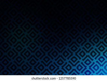 Dark BLUE vector texture with lines, rhombuses. Colorful decorative design in simple style with lines, rhombuses. Pattern for websites, landing pages.