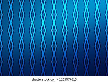 Dark BLUE vector texture with lines, rhombuses. Shining colorful illustration with lines, rectangles. Backdrop for TV commercials.