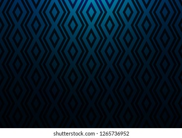 Dark BLUE vector texture with lines, rhombuses. Shining colorful illustration with lines, rectangles. Backdrop for TV commercials.