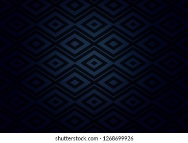 Dark BLUE vector texture with lines, rhombuses. Glitter abstract illustration with colorful lines, rhombuses. Pattern for business booklets, leaflets.