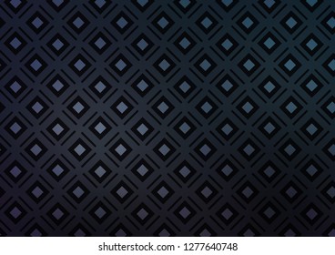 Dark BLUE vector texture with lines, rhombuses. Colorful illustration with lines, cubes on abstract template. Pattern for business booklets, leaflets.