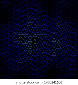 Dark BLUE vector texture with lines, triangles. Colorful illustration with triangles in simple style. Template for wallpapers.