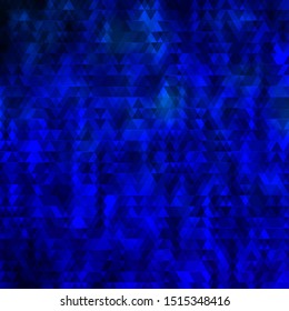 Dark BLUE vector texture with lines, triangles. Gradient triangles in abstract style on simple form. Template for wallpapers.