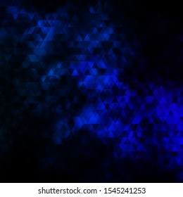 Dark BLUE vector texture with lines, triangles. Colorful illustration with triangles in simple style. Best design for posters, banners.