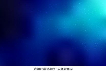 Dark BLUE vector texture with milky way stars. Space stars on blurred abstract background with gradient. Pattern for astrology websites.