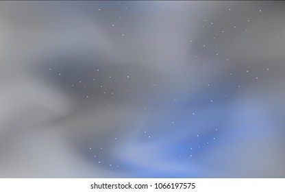 Dark BLUE vector texture with milky way stars. Shining colored illustration with bright astronomical stars. Pattern for astronomy websites.