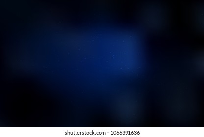 Dark BLUE vector texture with milky way stars. Blurred decorative design in simple style with galaxy stars. Pattern for futuristic ad, booklets.