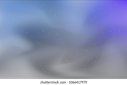 Dark BLUE vector texture with milky way stars. Shining colored illustration with bright astronomical stars. Best design for your ad, poster, banner.